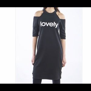 Cute shoulder off dress with ties on side